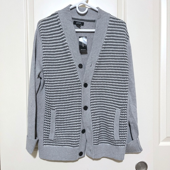 NWT Men Alfani Button Up Knitting Cardigan size S - Picture 1 of 3